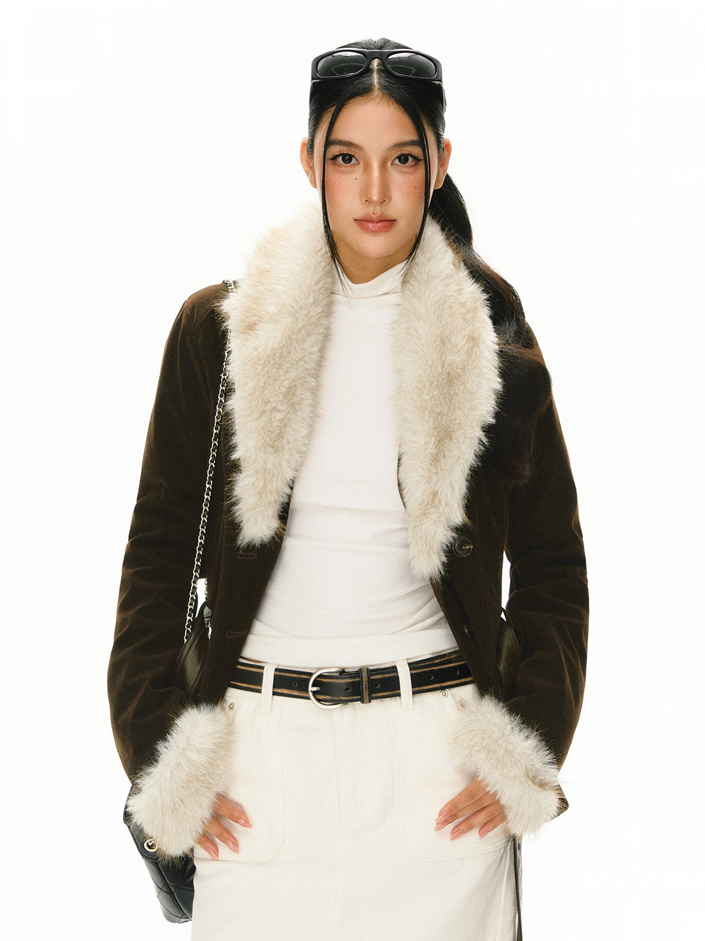 Wilhelmina Fur Collar Jacket