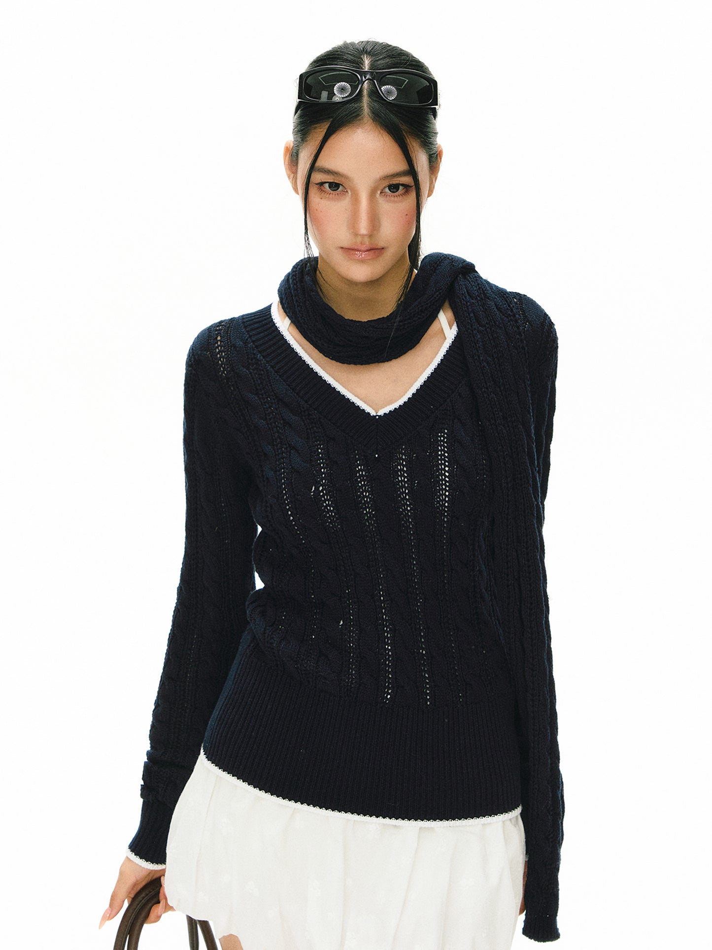Georgia V Neck Knit Top