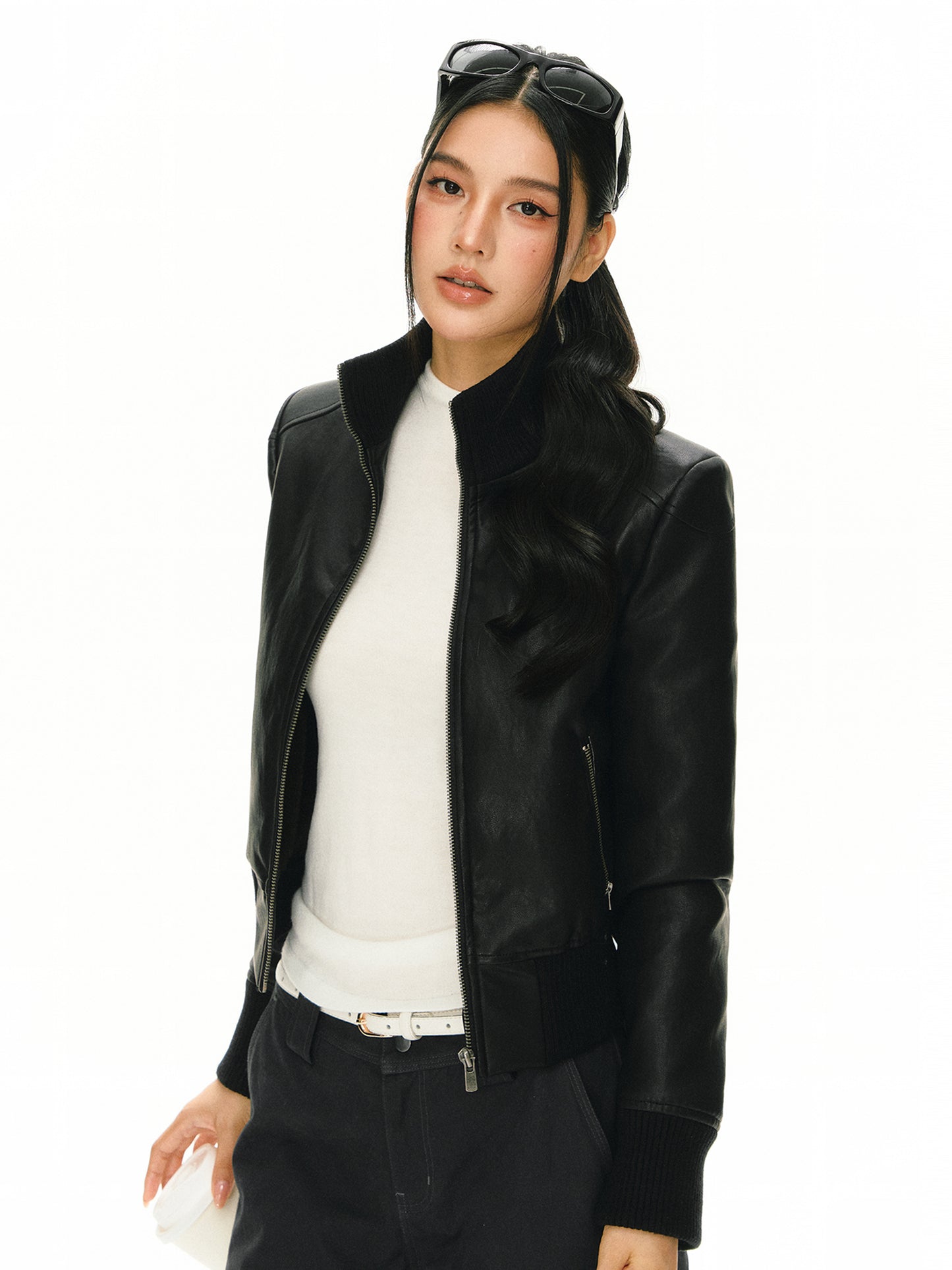 Constance Lapel leather jacket