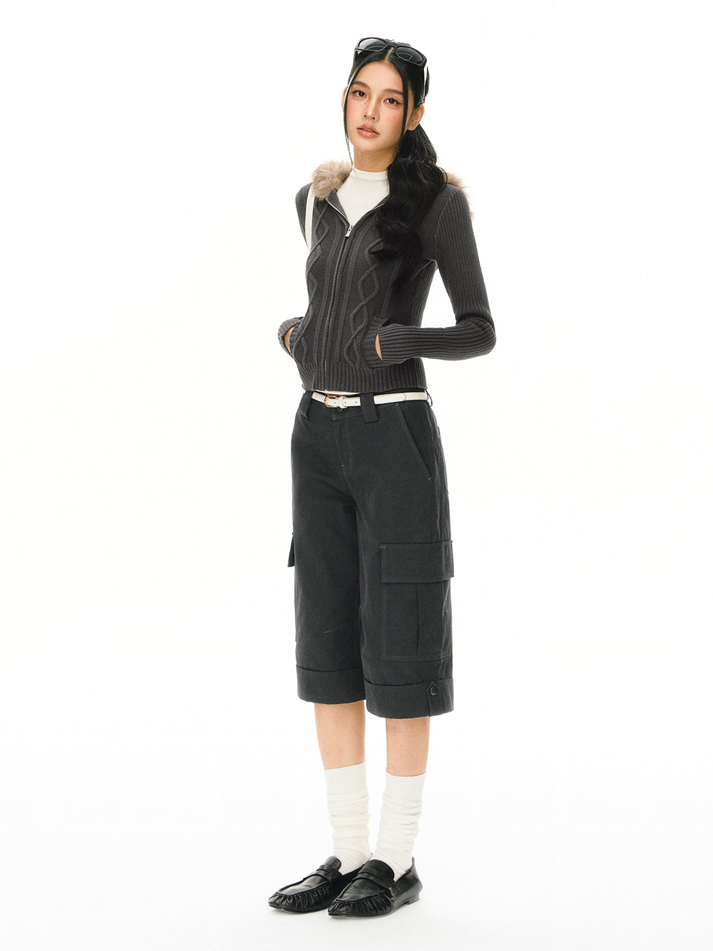 Evangeline Cable Knit Cardigan
