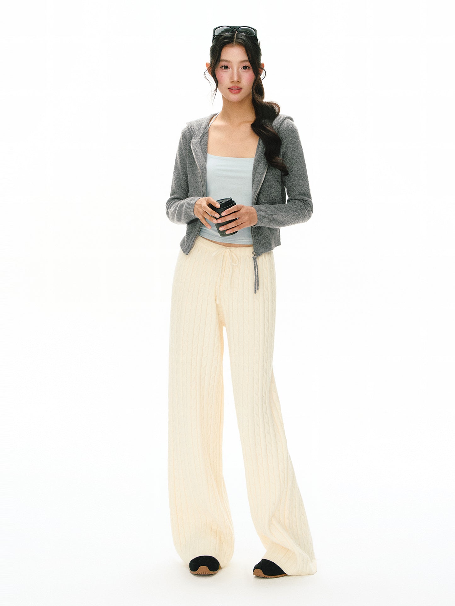 Posy Full-Zip Hooded Cardigan