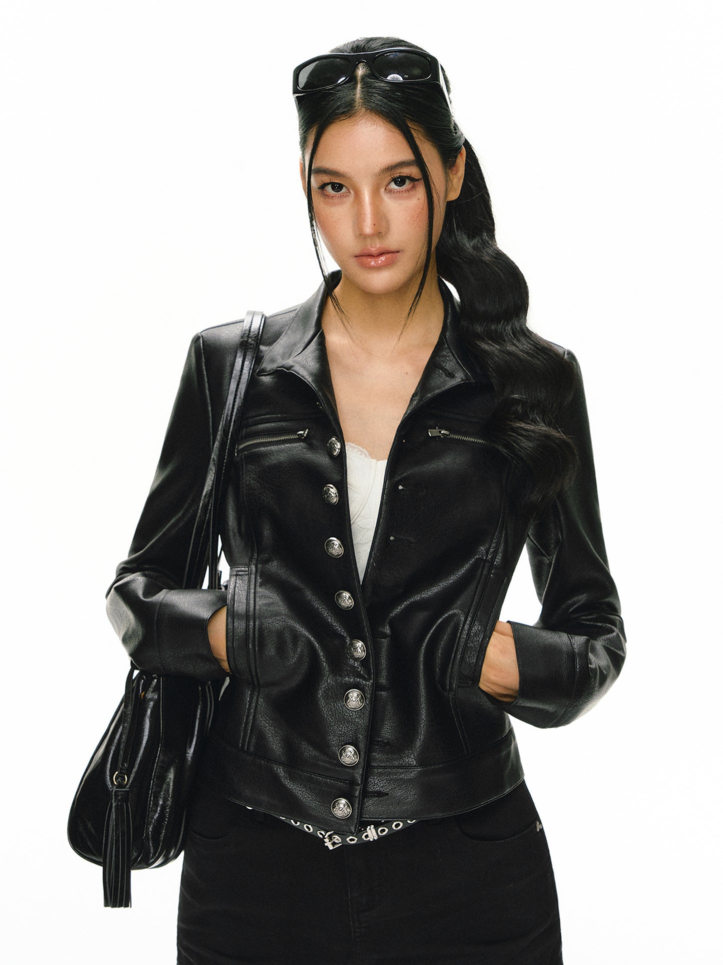 Nerys Posy Leather jacket