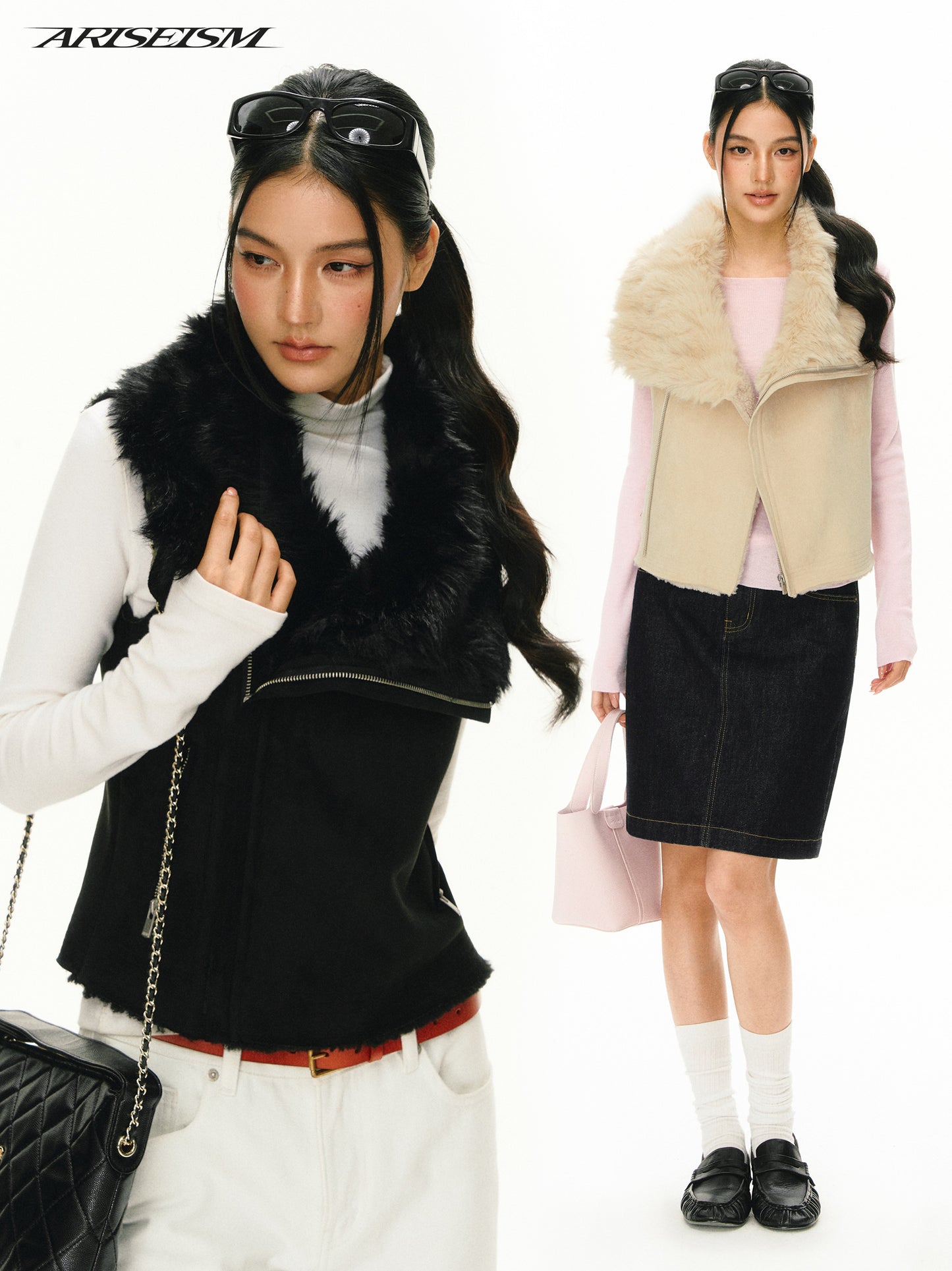 Lavinia Allegra Faux Fur Suede Bonded Vest