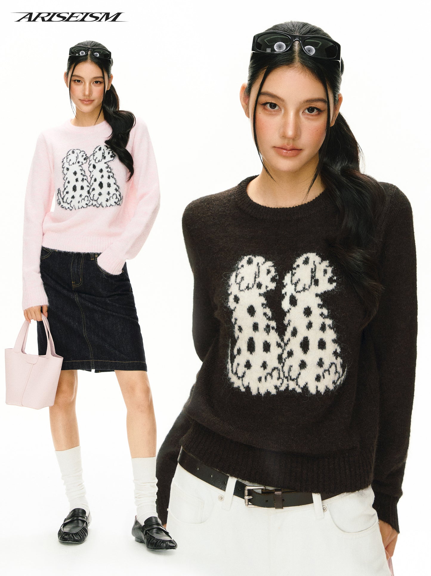 Dalmatian Print Sweater