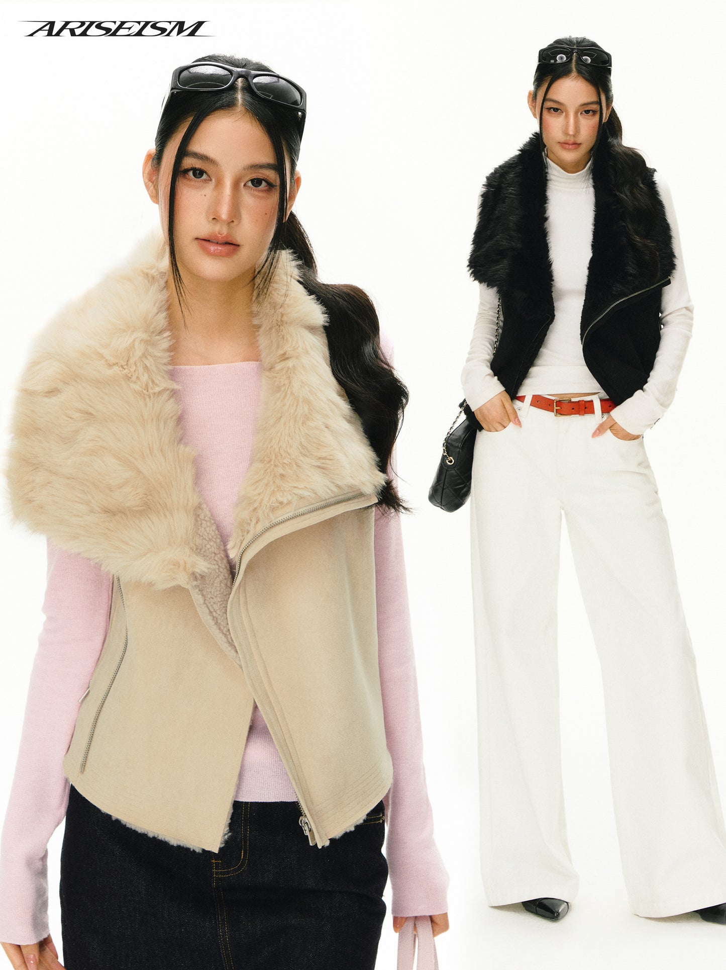 Lavinia Allegra Faux Fur Suede Bonded Vest