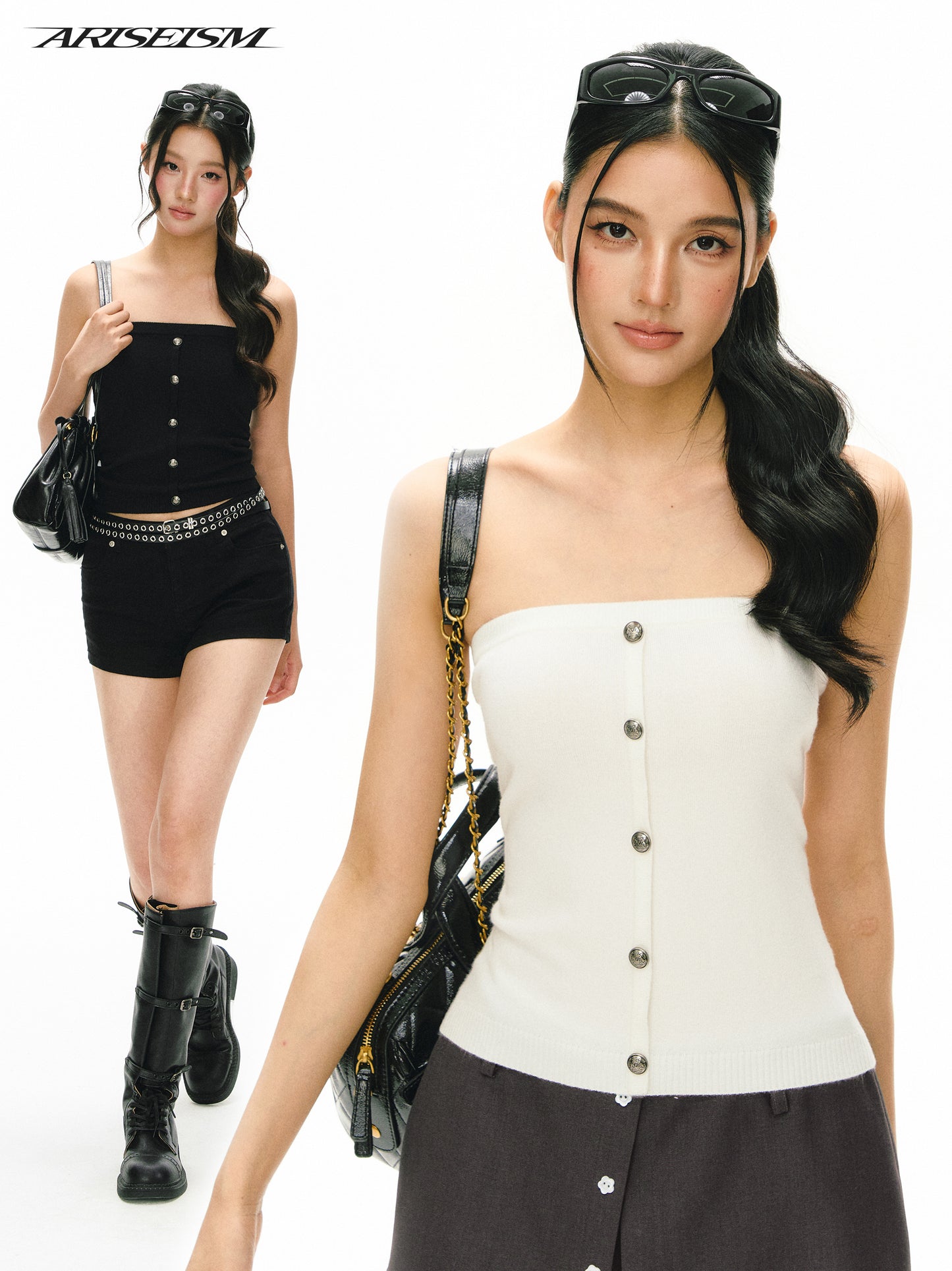 Chanel Style Cropped Knit 2 Piece Set