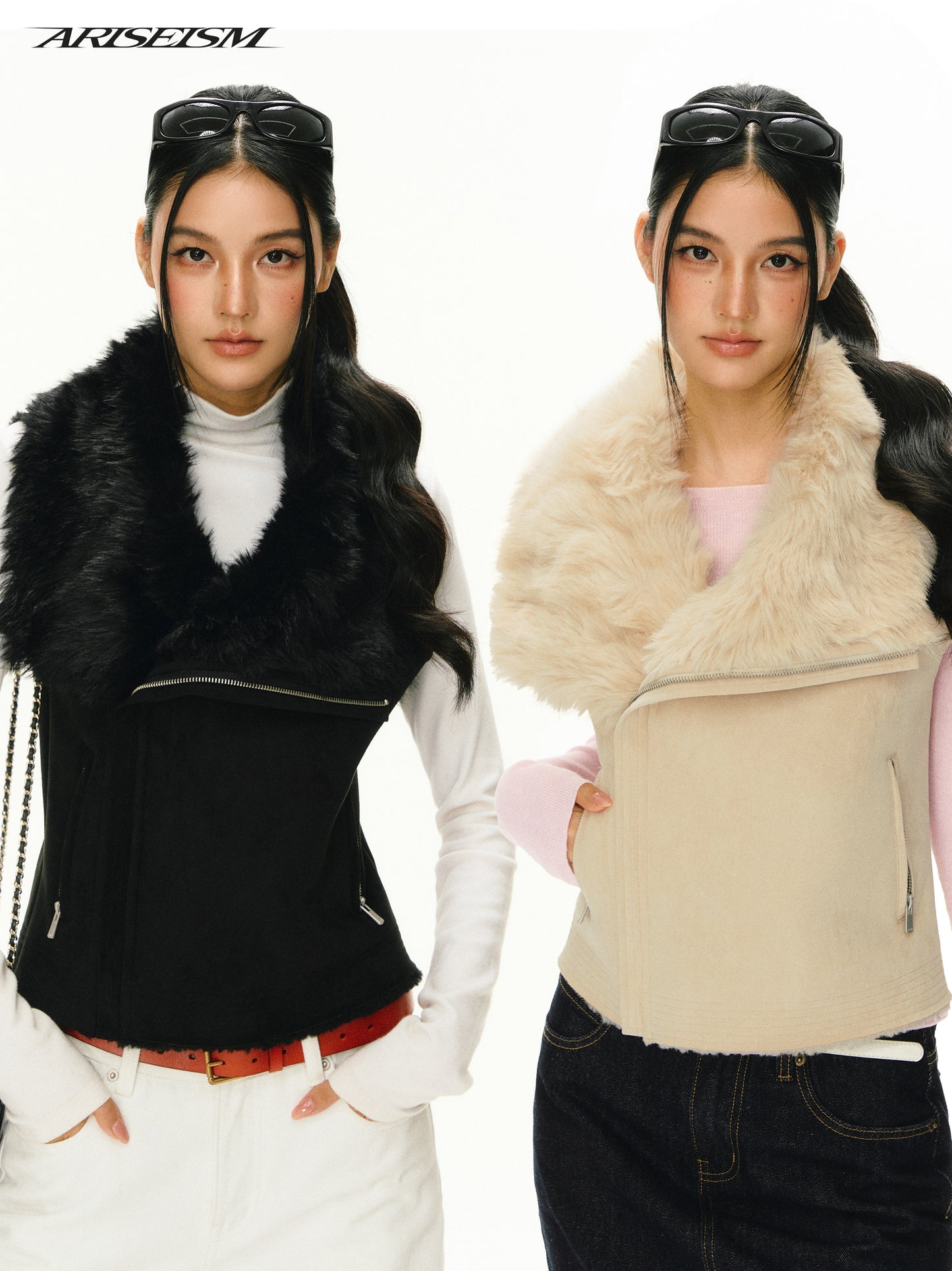 Lavinia Allegra Faux Fur Suede Bonded Vest