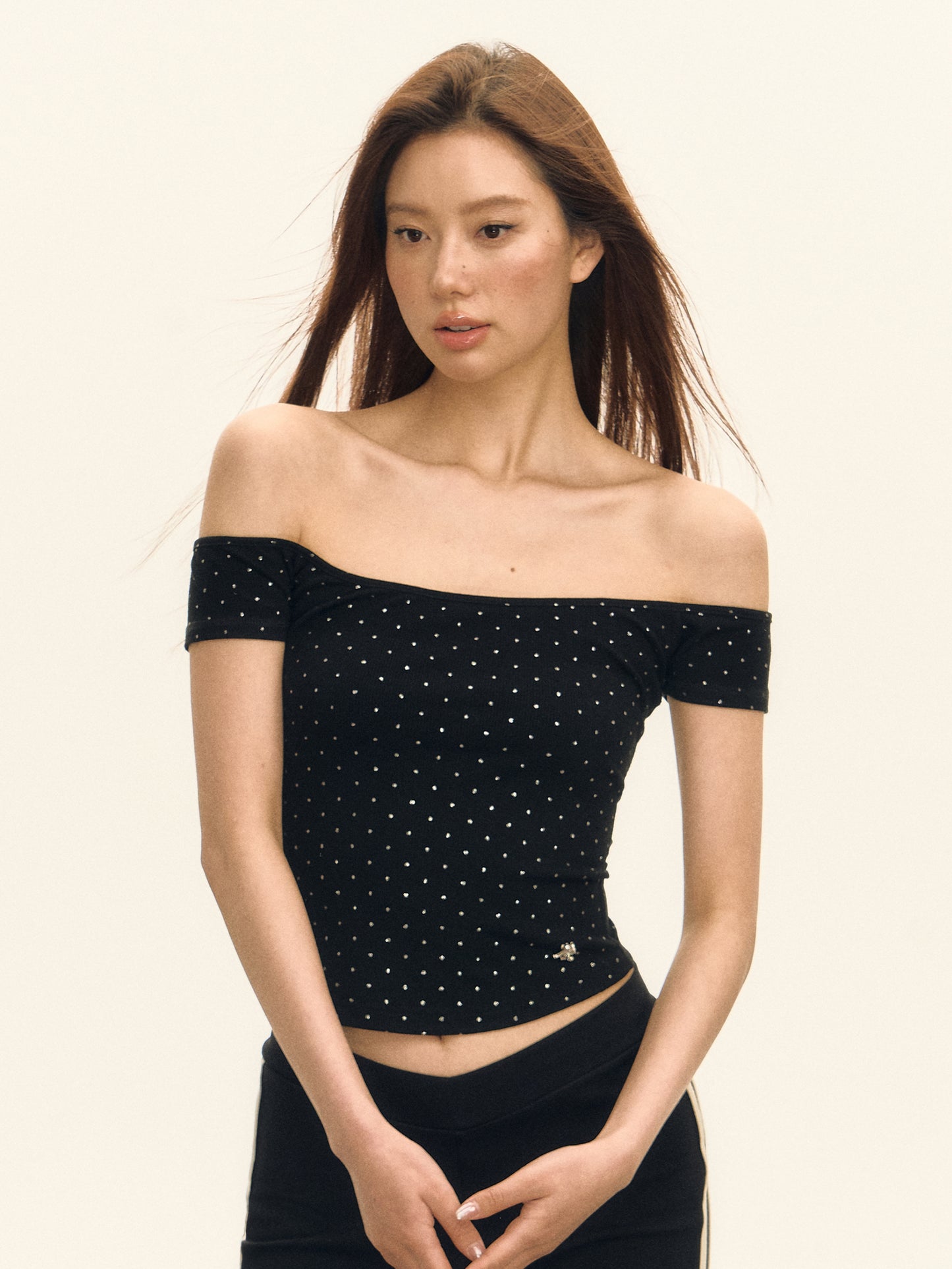 Myrna open-shoulder top