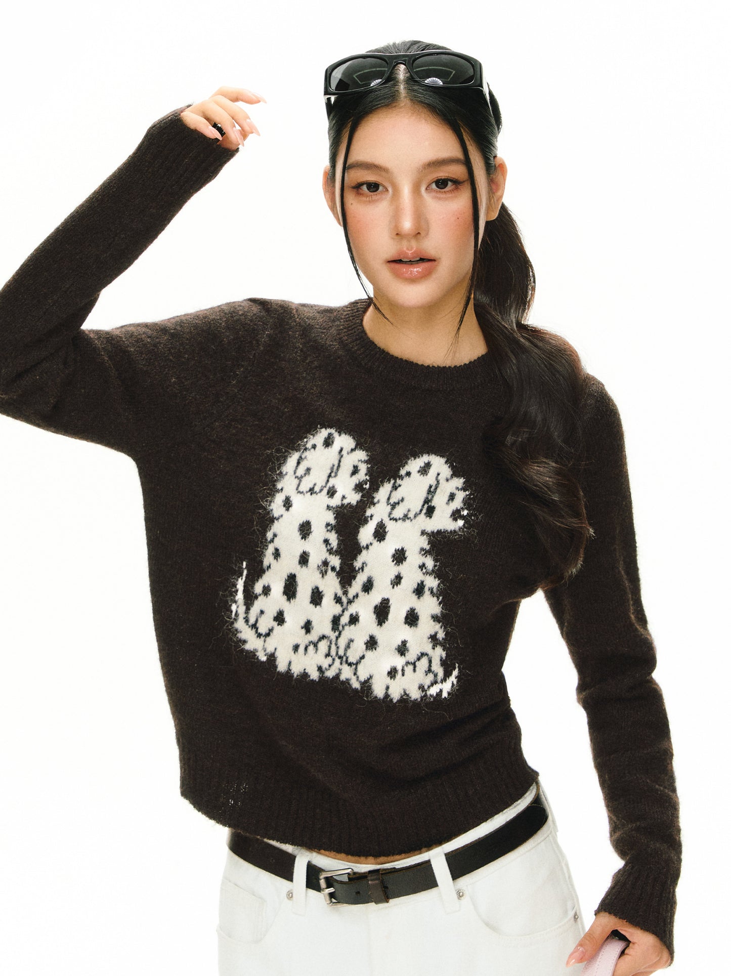 Dalmatian Print Sweater