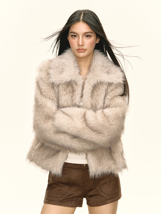 lrina Plush short coat