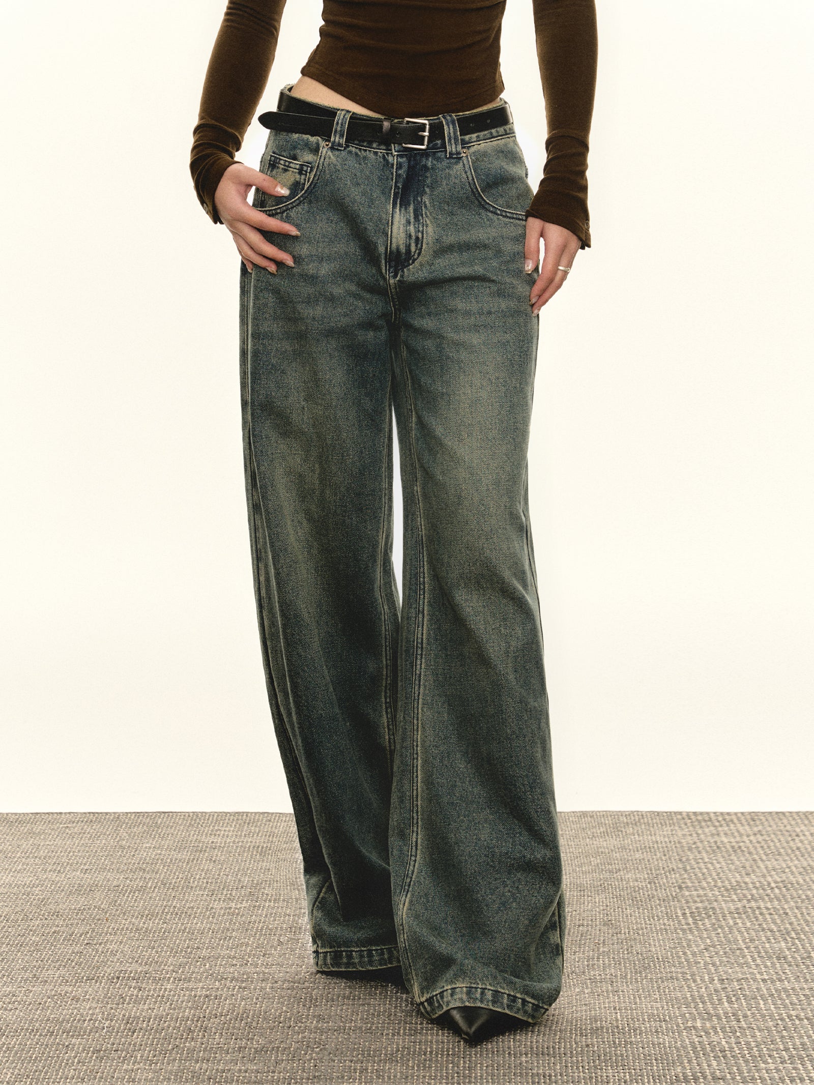 デニム・ジーパン [NICK&NICOLE] NICOLE ROSE PRINTING MINIMAL DENIM PANTS MUSINSA | NICK&NICOLE NICOLE ROSE PRINTING WASHING DENIM