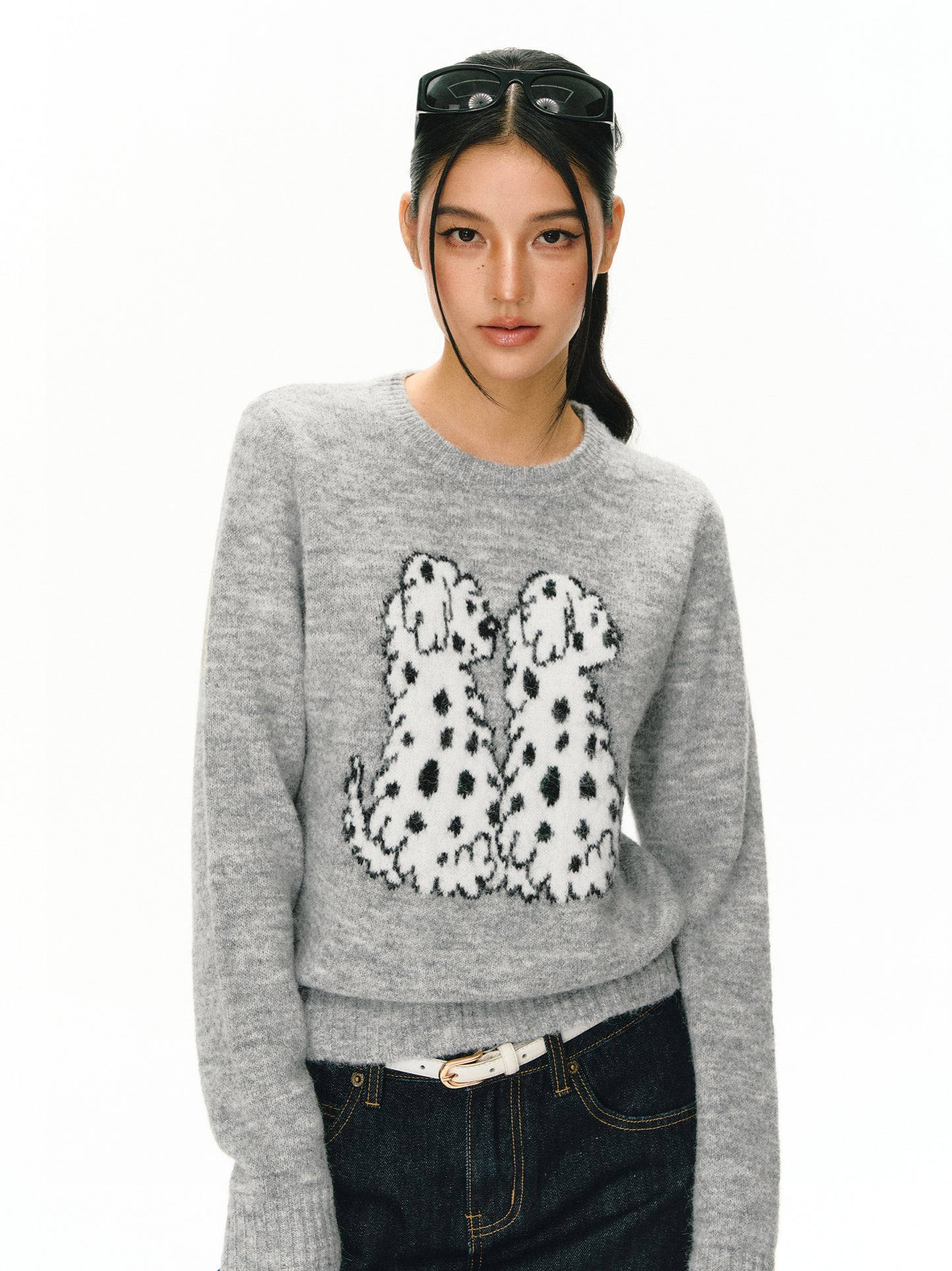 Dalmatian Print Sweater