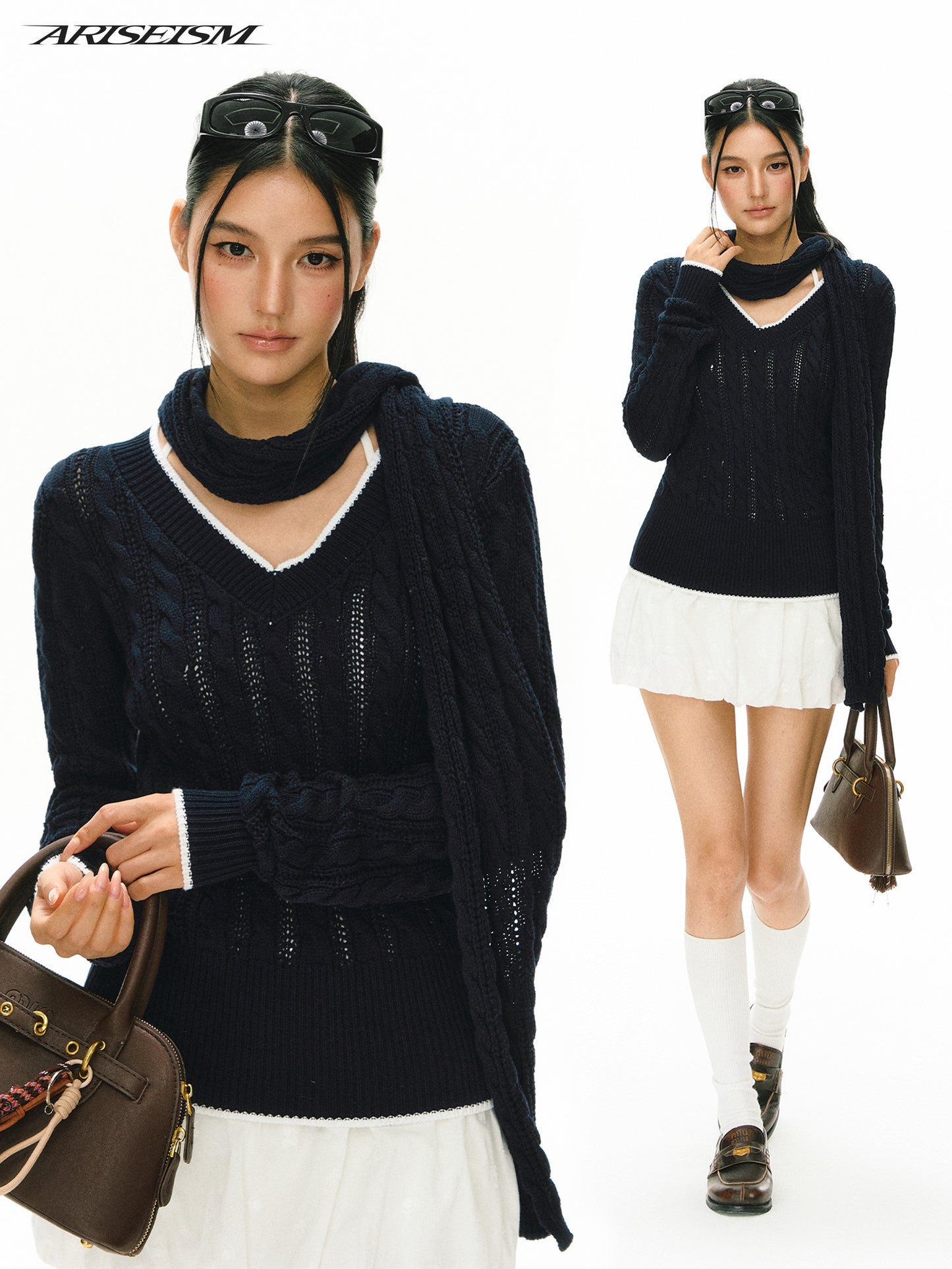 Georgia V Neck Knit Top