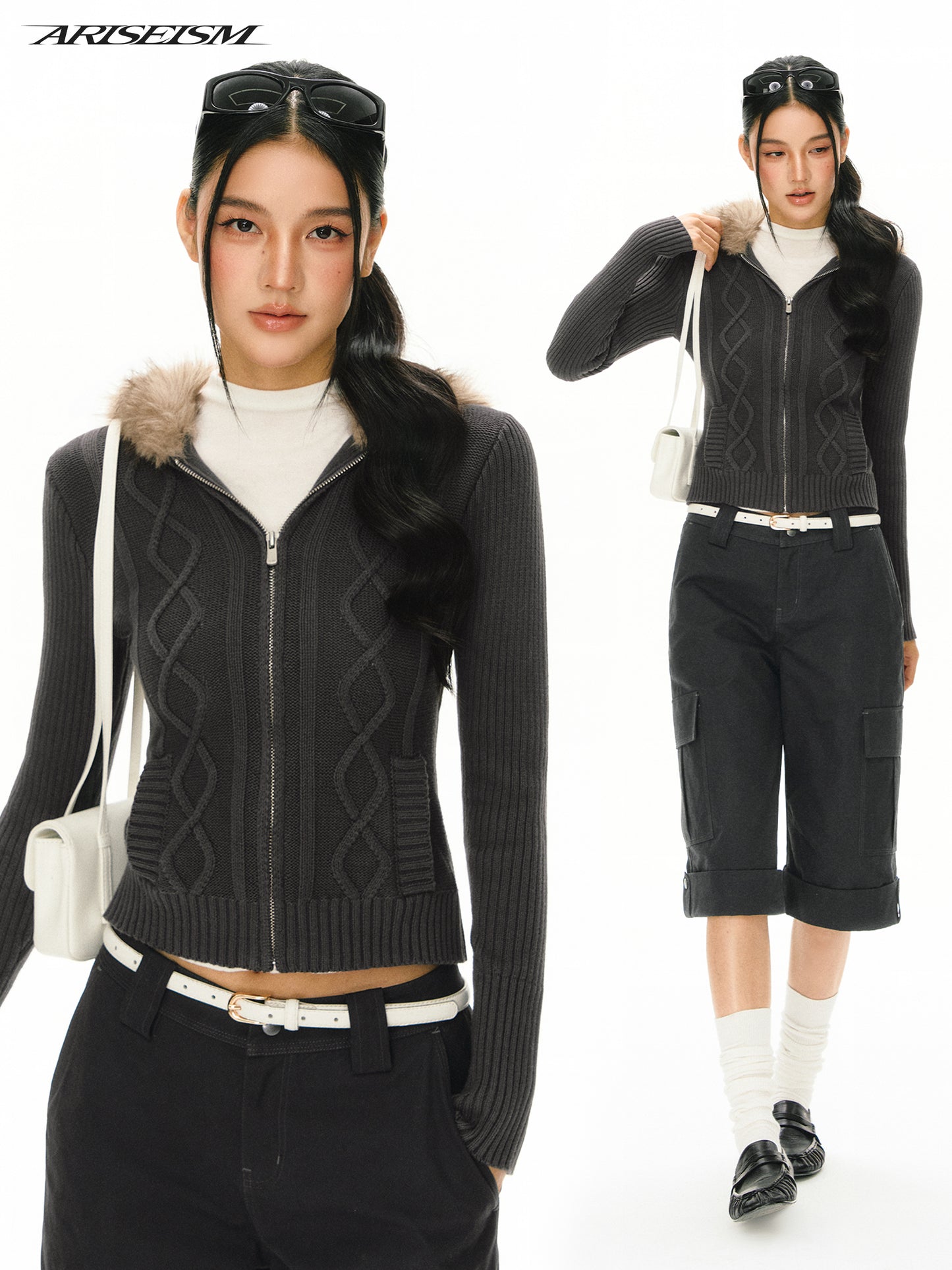 Evangeline Cable Knit Cardigan