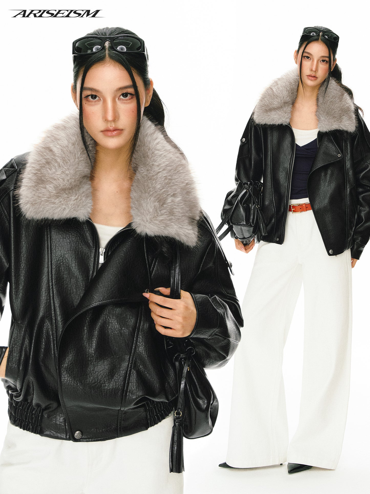 Nolwen PU Leather Padded Jacket