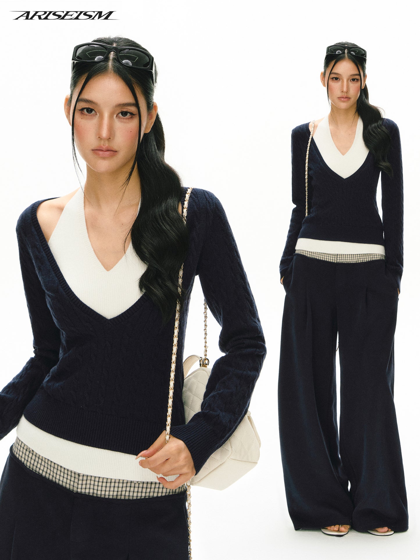 Wynn Mock Halter Tie Sweater