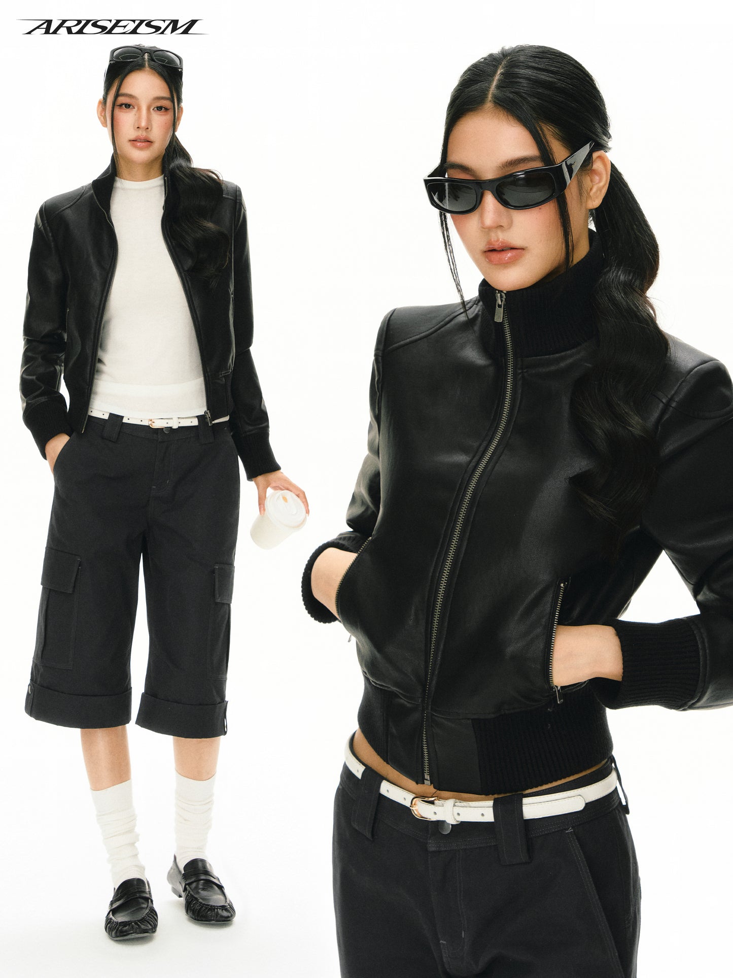 Constance Lapel leather jacket