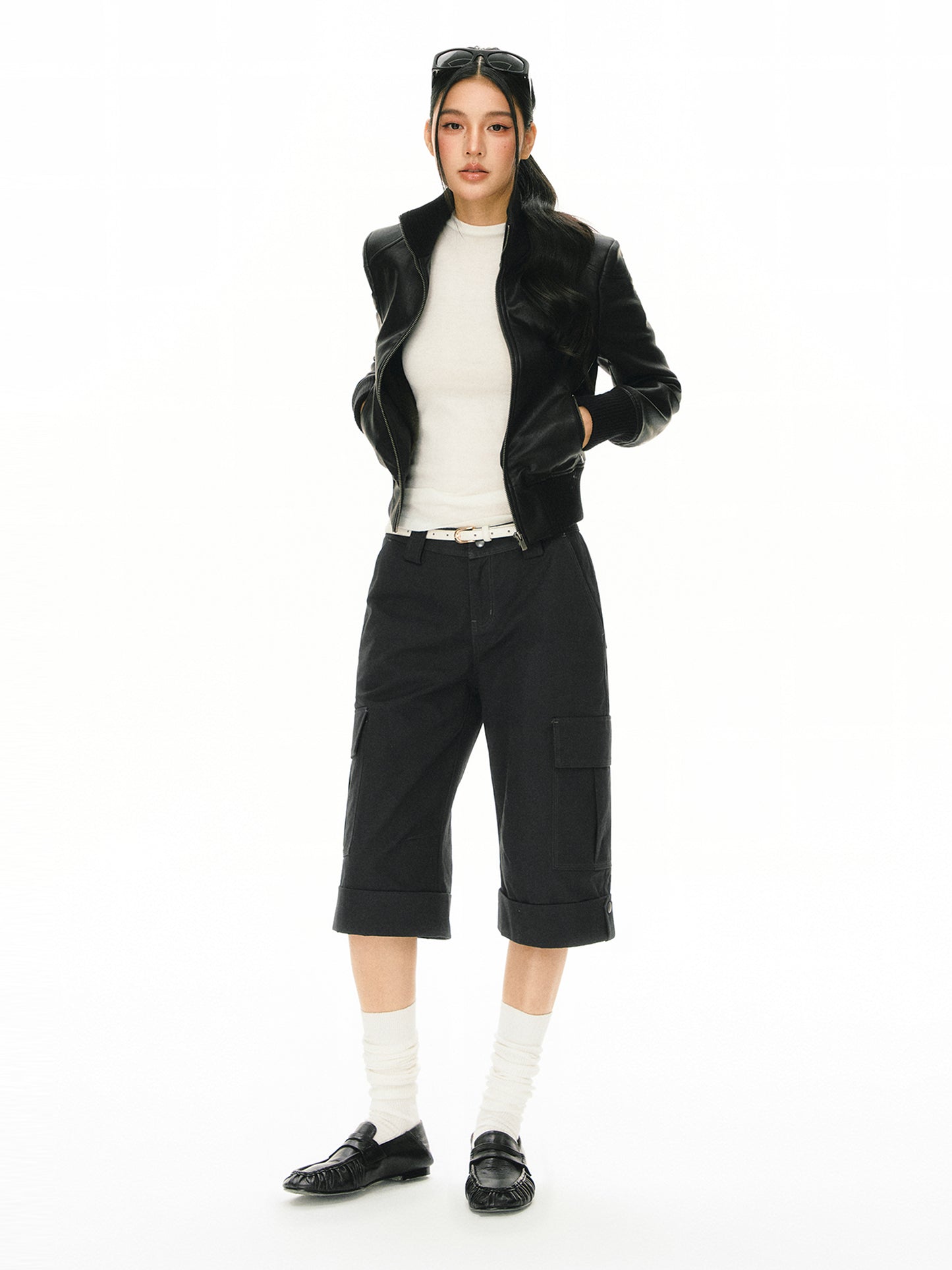 Constance Lapel leather jacket
