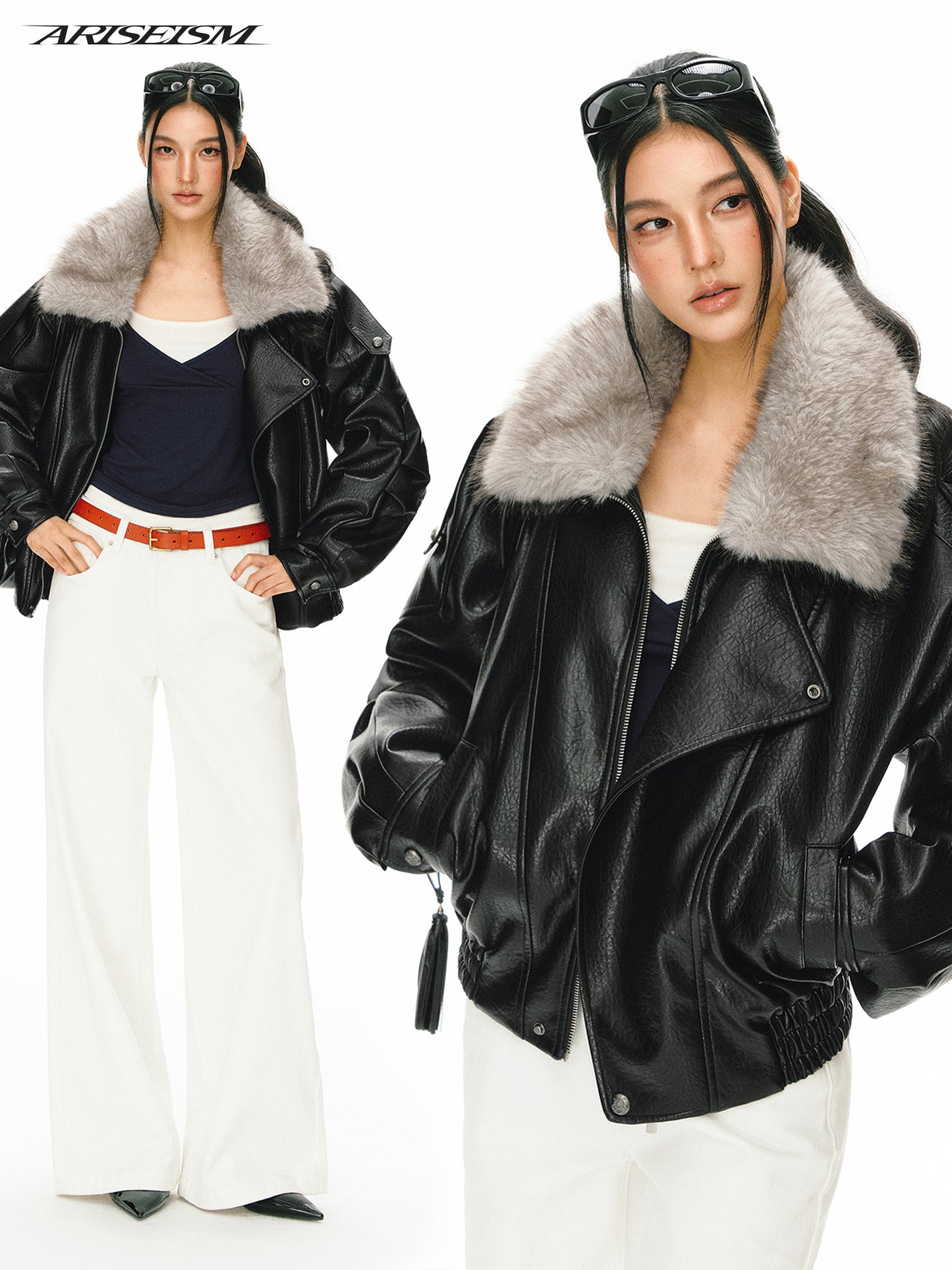 Nolwen PU Leather Padded Jacket