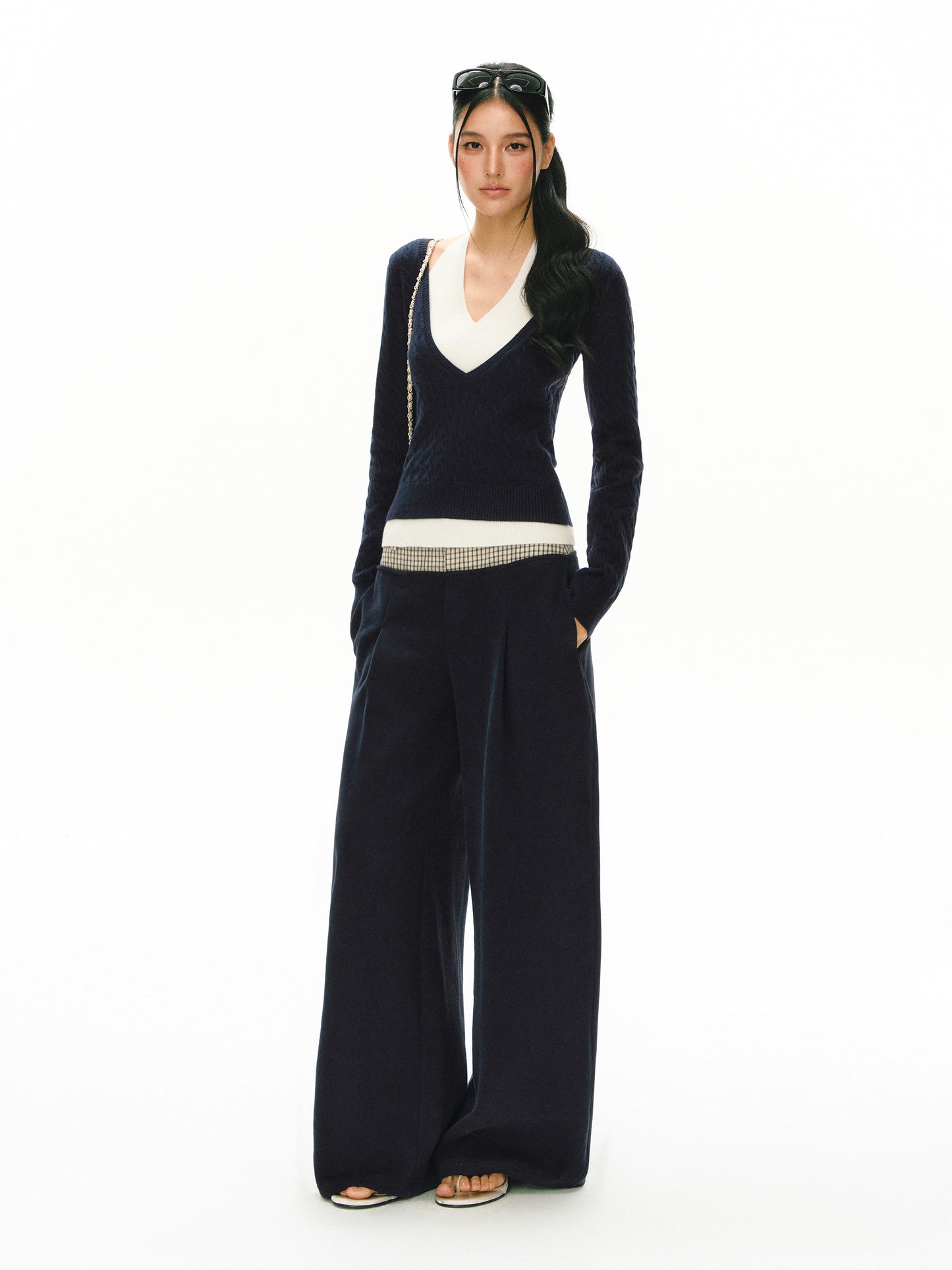 Wynn Mock Halter Tie Sweater