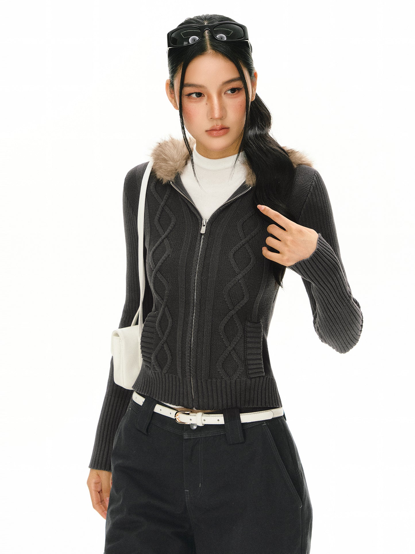 Evangeline Cable Knit Cardigan