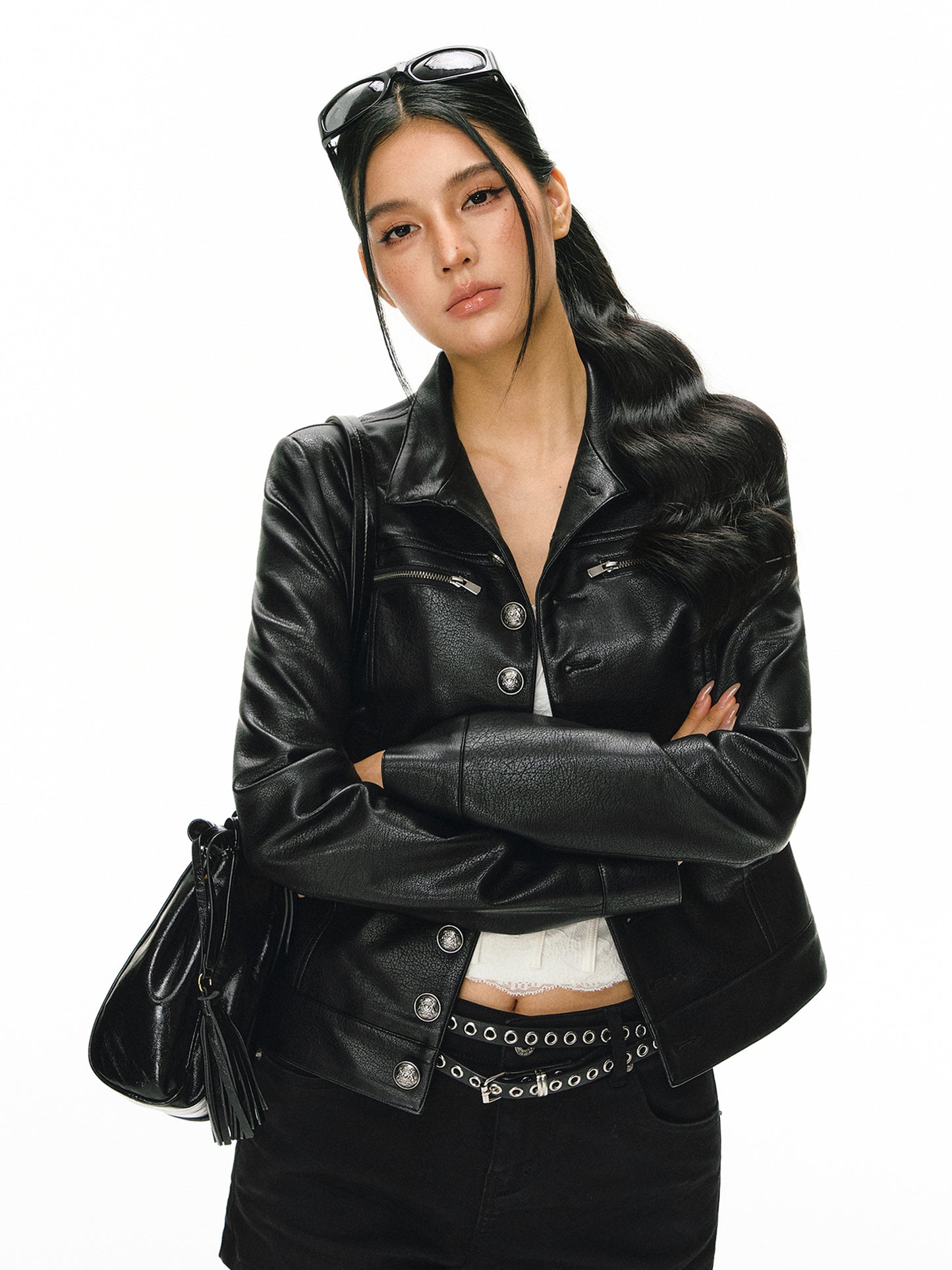 Nerys Posy Leather jacket