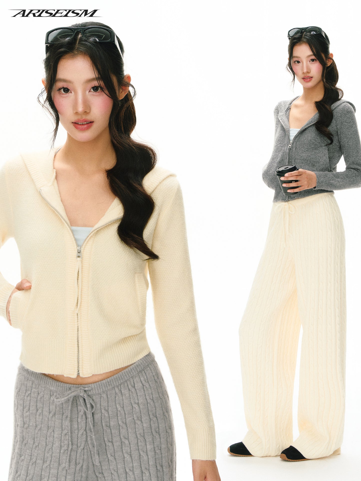 Posy Full-Zip Hooded Cardigan