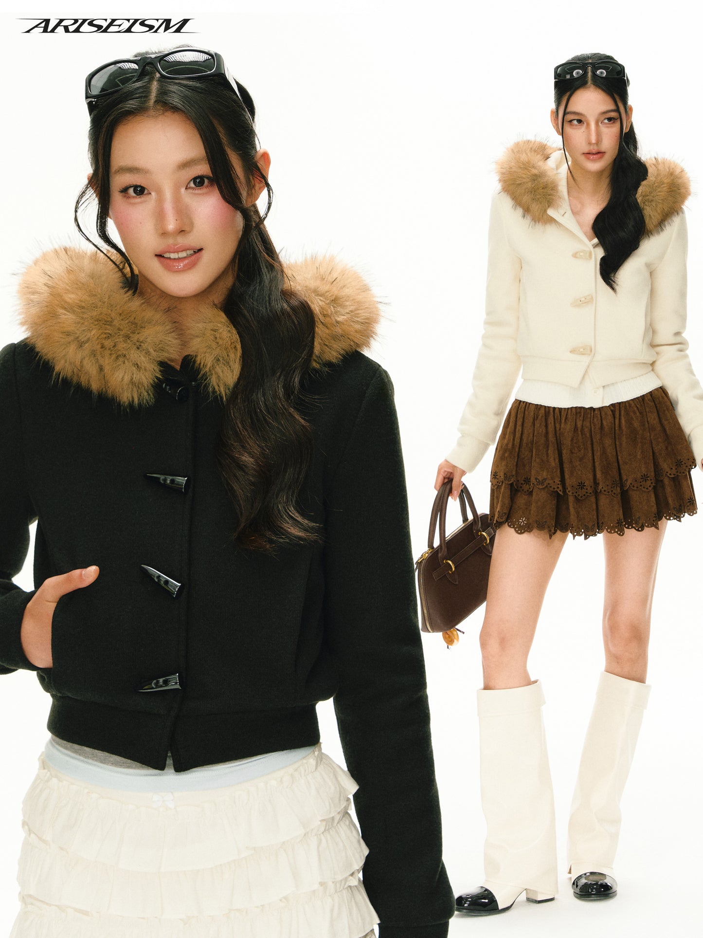 Lavinia Giselle Horn Button Padded Coat