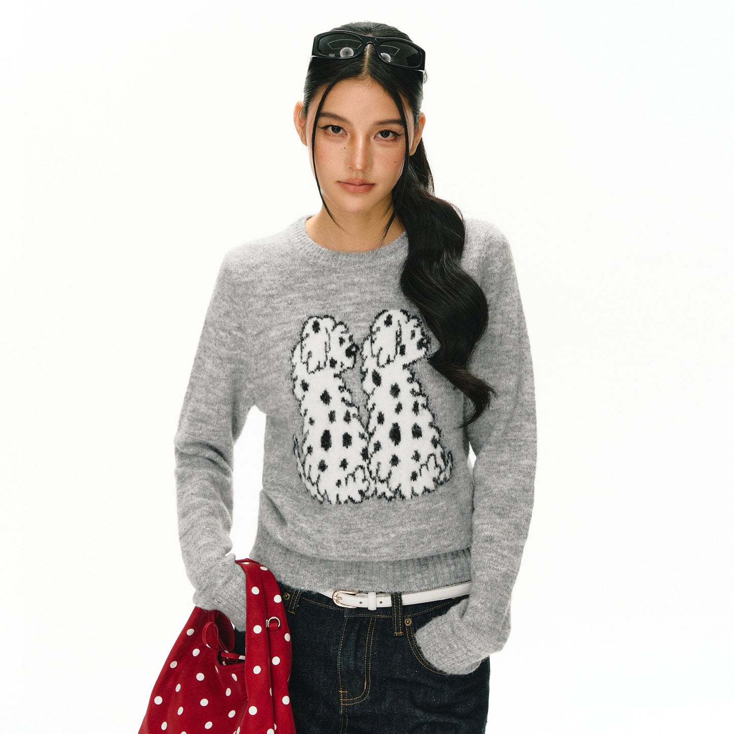 Dalmatian Print Sweater
