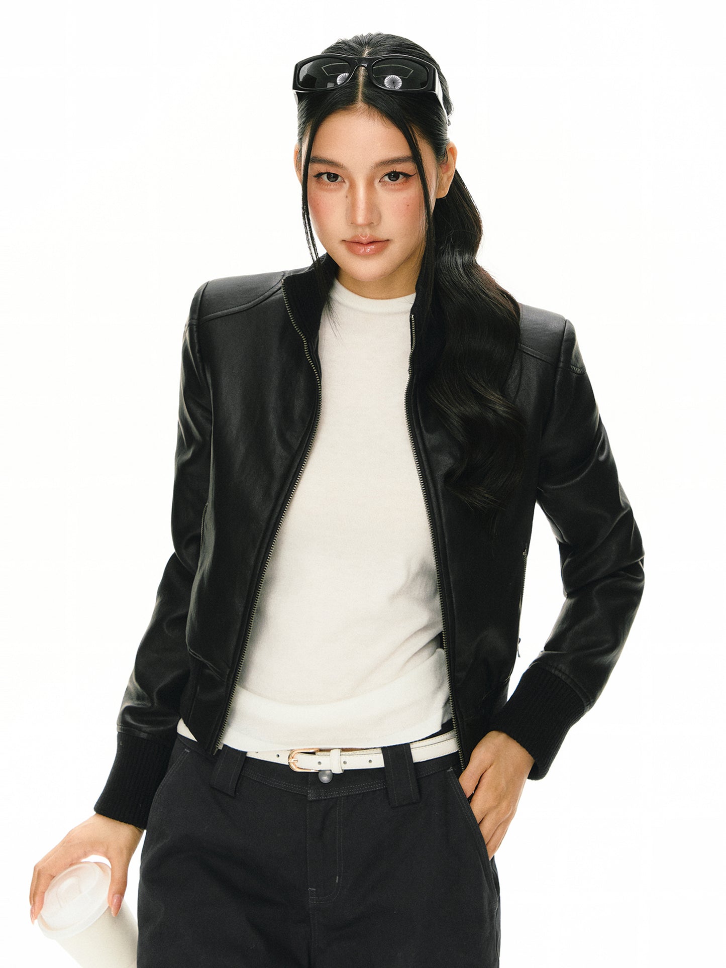 Constance Lapel leather jacket