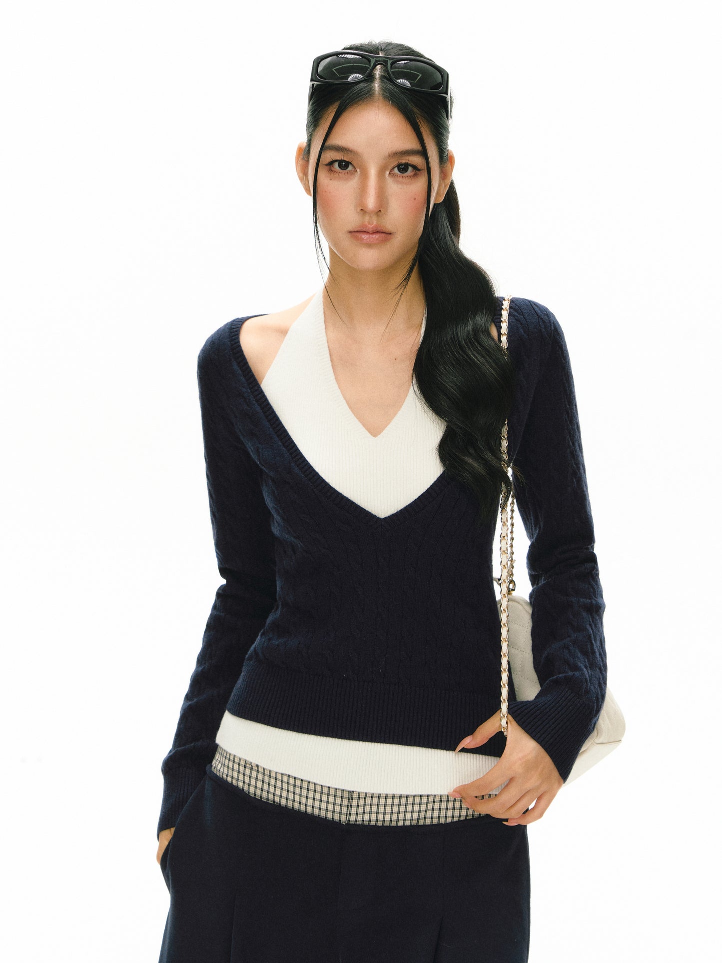 Wynn Mock Halter Tie Sweater