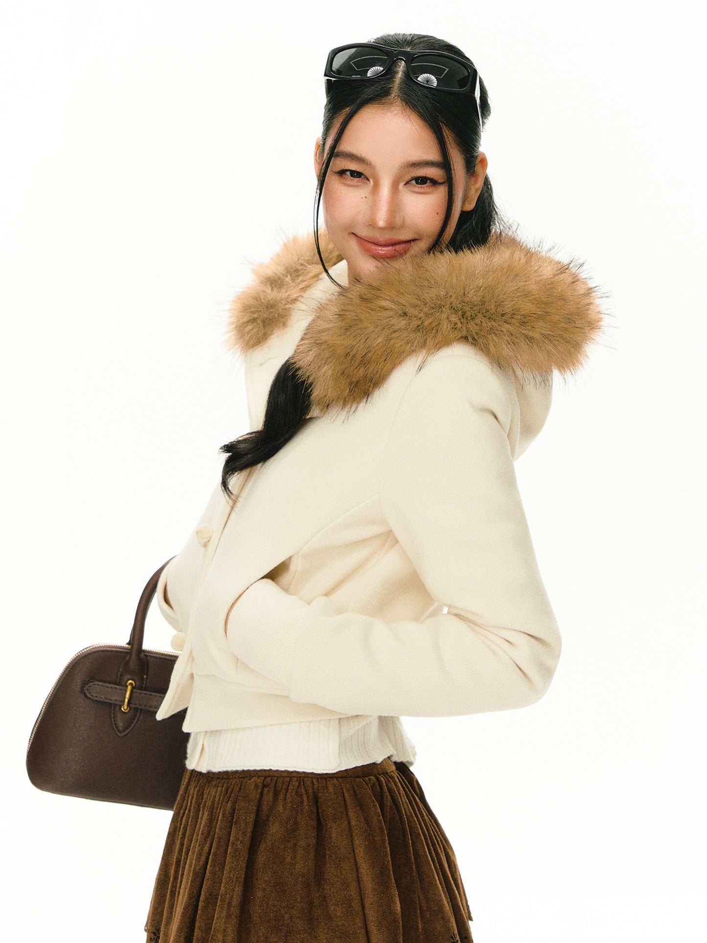 Lavinia Giselle Horn Button Padded Coat