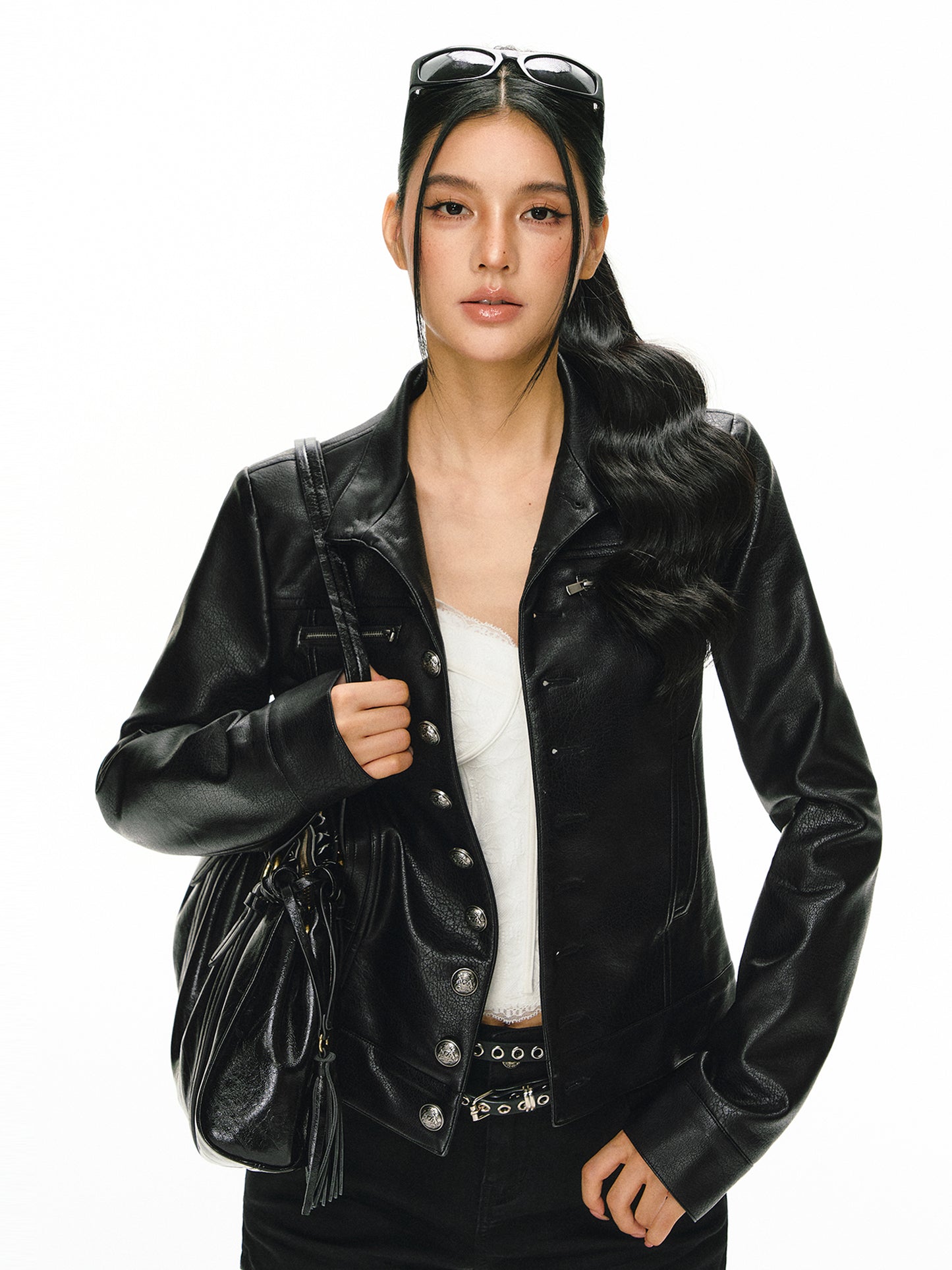 Nerys Posy Leather jacket