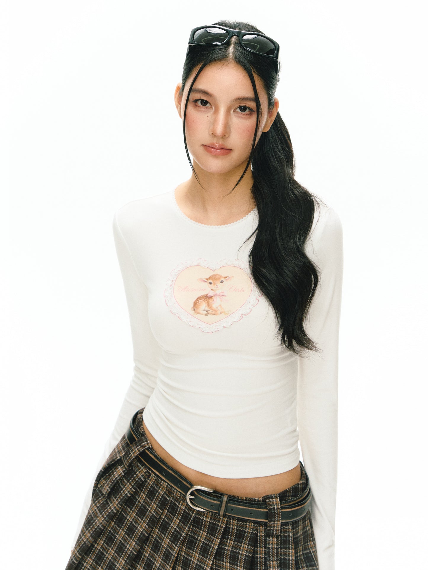 Elowen Little Deer Print Long Sleeves