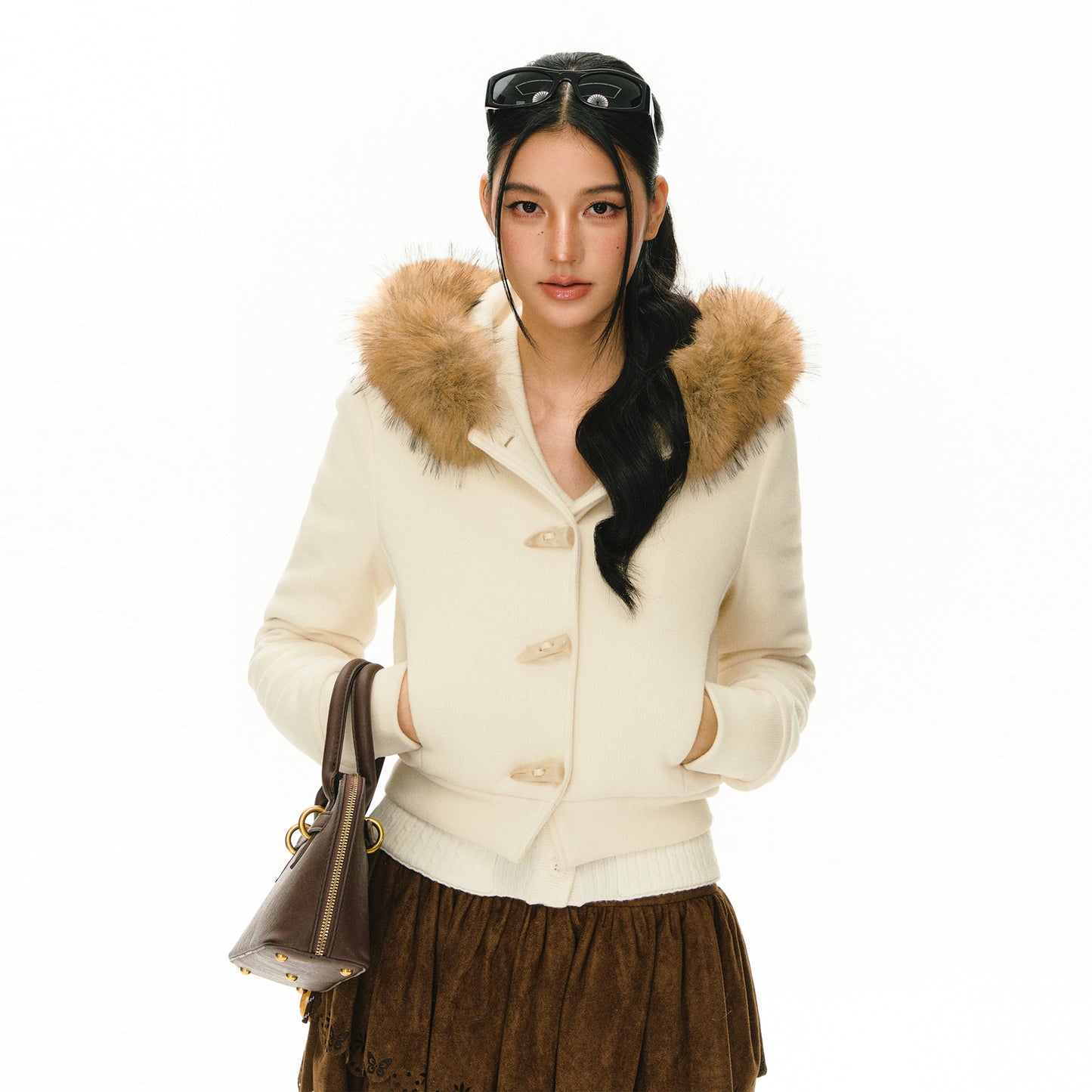 Lavinia Giselle Horn Button Padded Coat