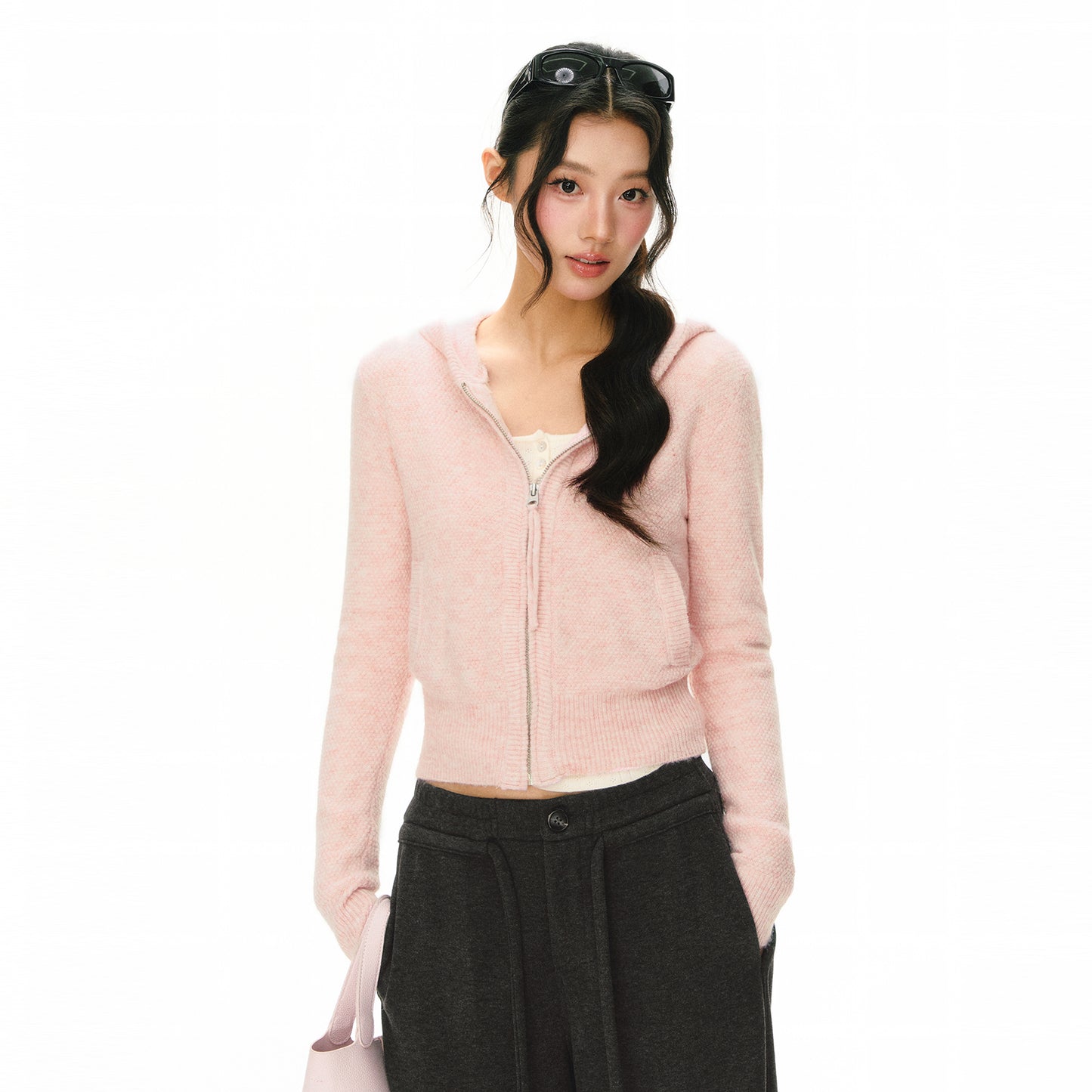 Posy Full-Zip Hooded Cardigan